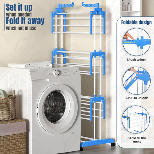 3 Step plastic cloth Dryer rack 3 Layer Cloth Dryer