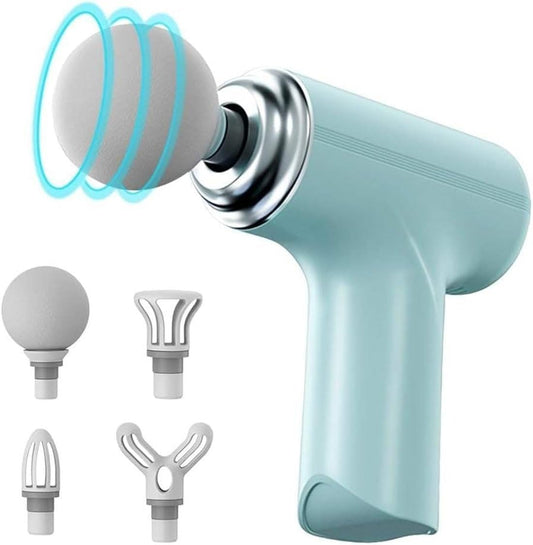 Mini Gun Massager Machine for Pain Relief - Body, Neck, Shoulders, Back, Arms & Feet Massager- 6 Speed Settings -7 Type-C Charging for Muscle Pain