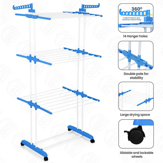 3 Step plastic cloth Dryer rack 3 Layer Cloth Dryer
